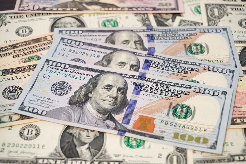 $100 bill featuring Benjamin Franklin