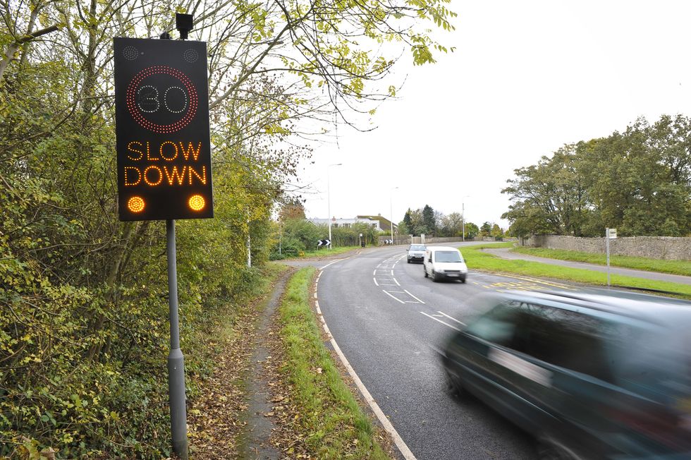 A 30mph speed limit sign