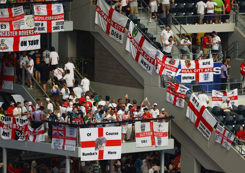 A Barrow flag with a submarine was banned from entering the stadium by FIFA