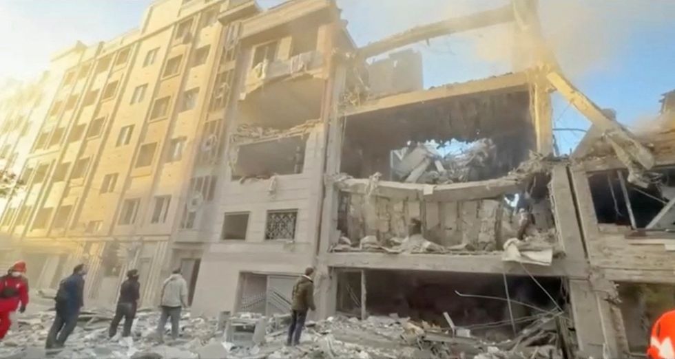A bombed out building in Iran