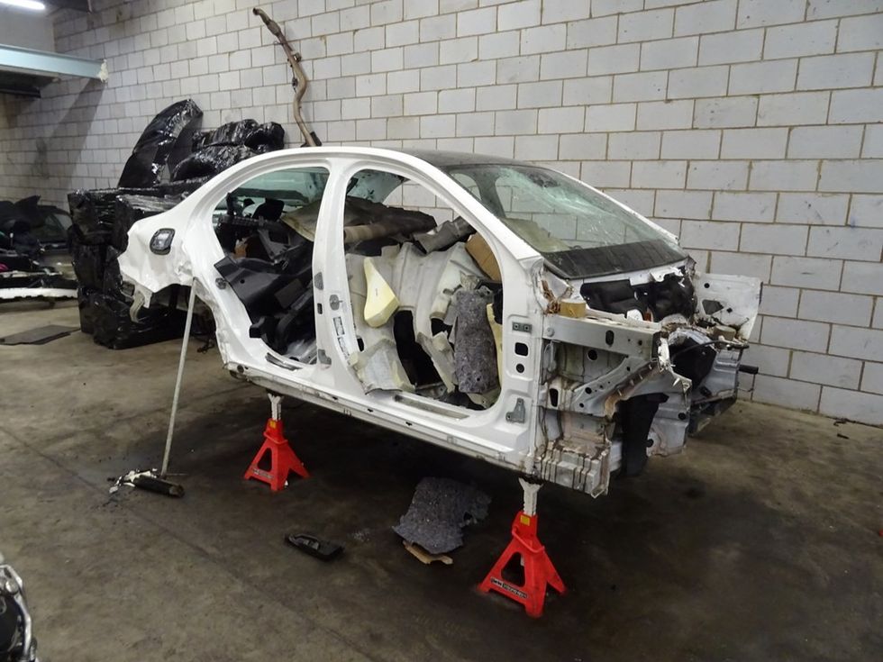 A cannibalised car