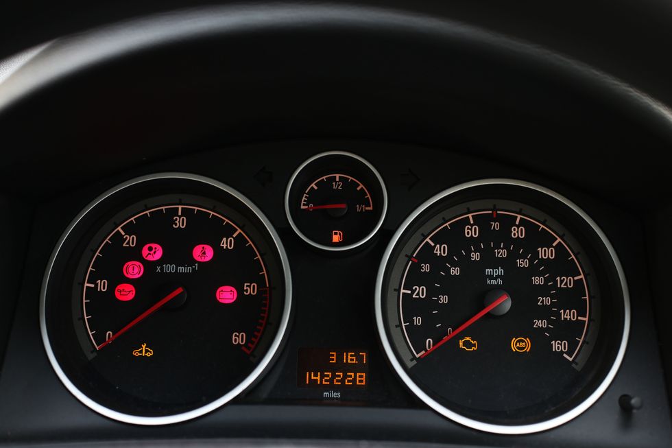 A car dashboard