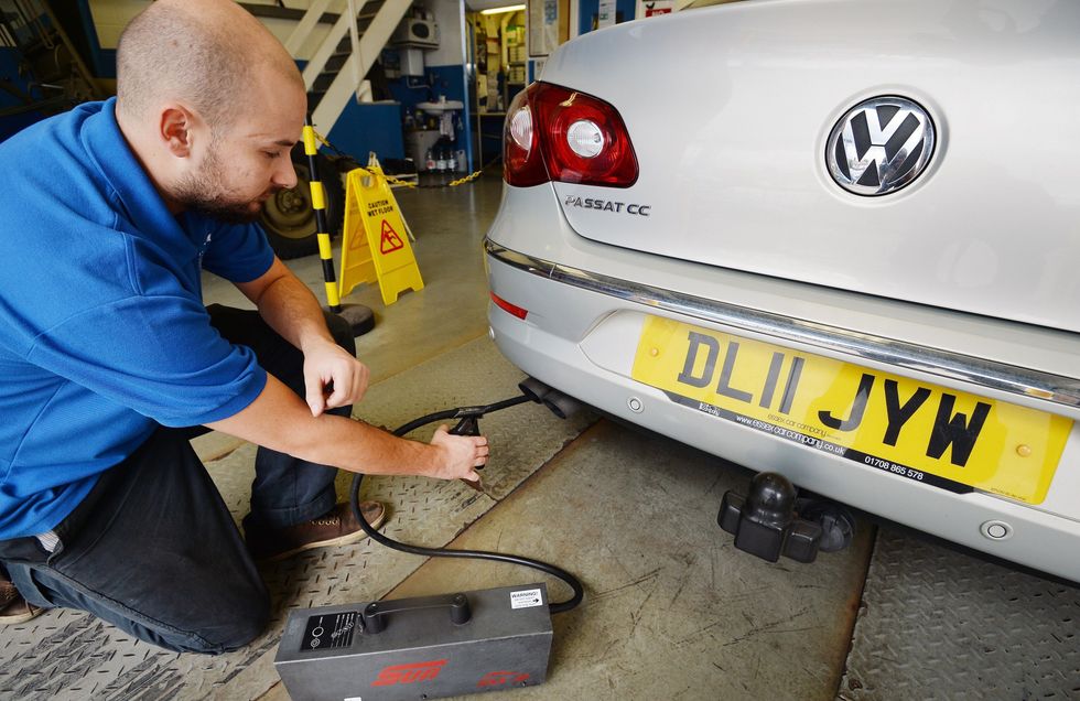 A car exhaust test
