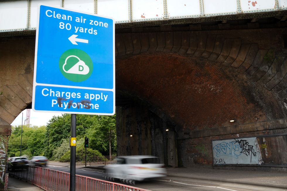 A clean air zone sign