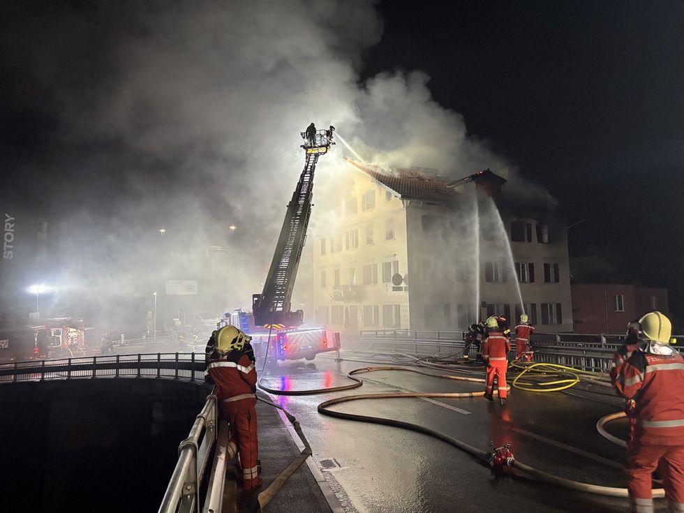A fire being out out