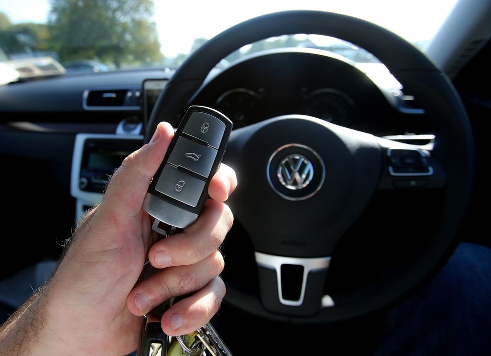 A keyless car fob