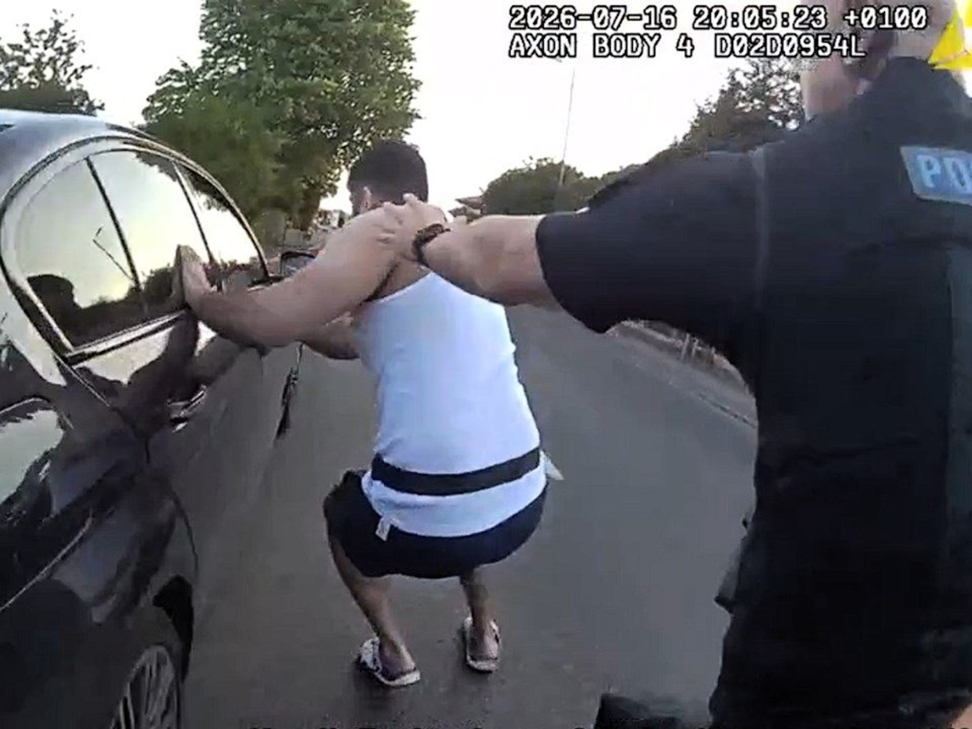 A man attempts to run from officers in Brentwood