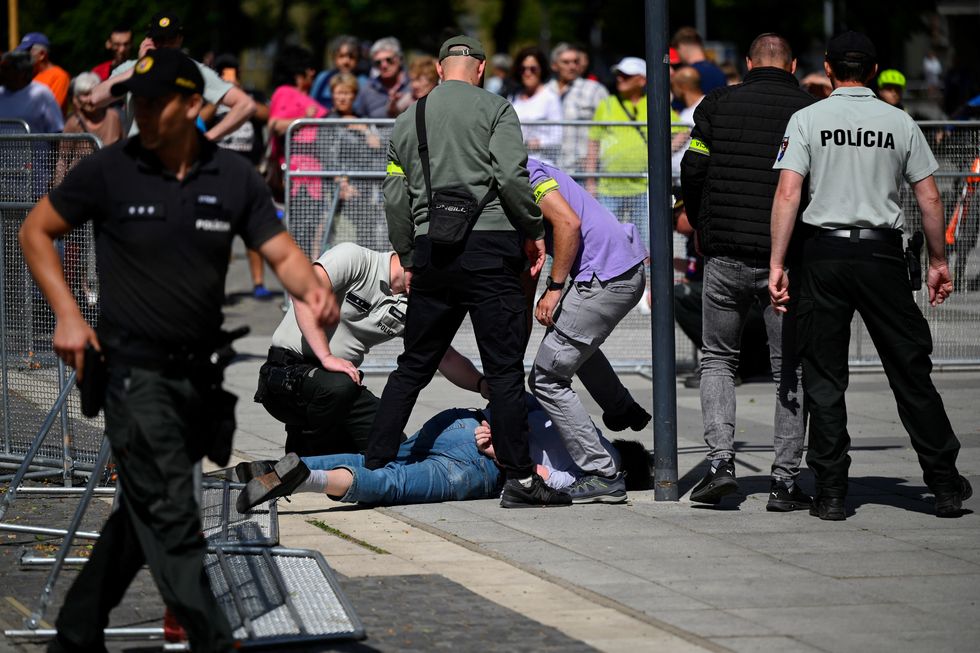 A man being arrested