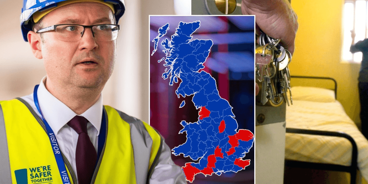 MAPPED: Ten jails where prison overcrowding crisis could force inmates to 'double up' in cells