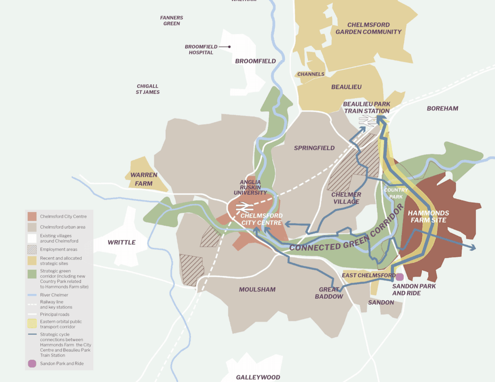 A map of the proposed development