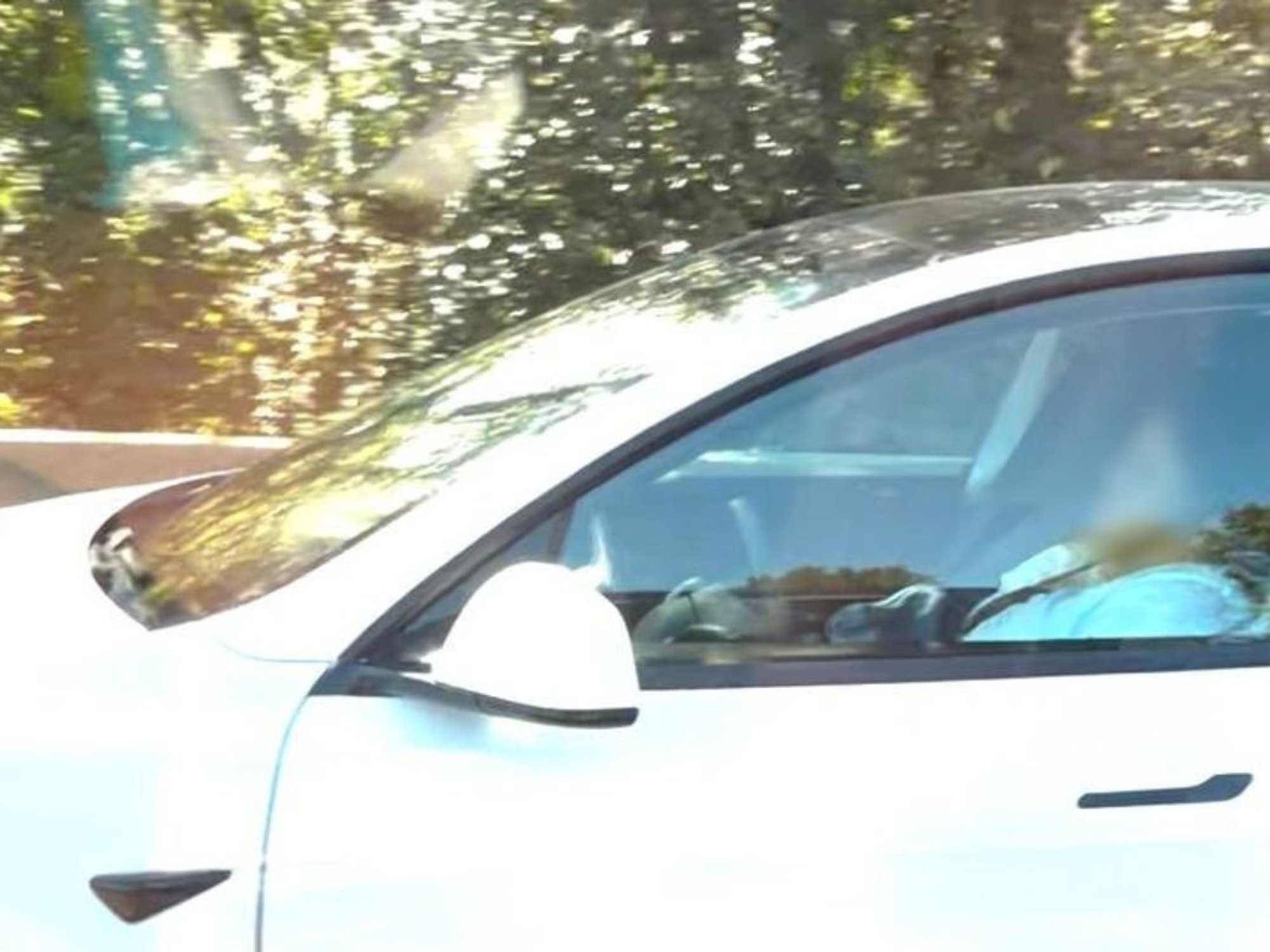 A motorist sleeping in their self-driving Tesla