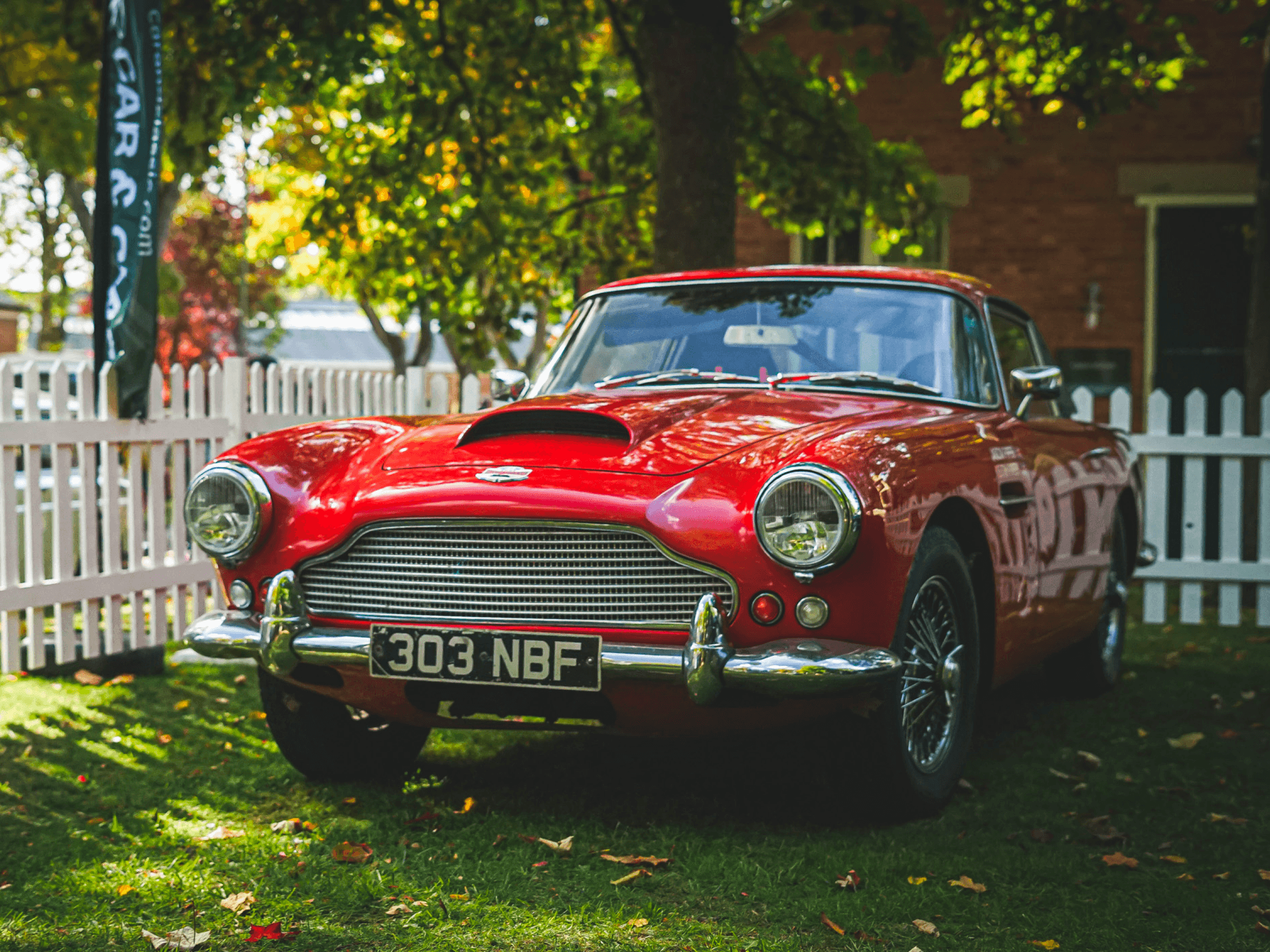 A parked classic car
