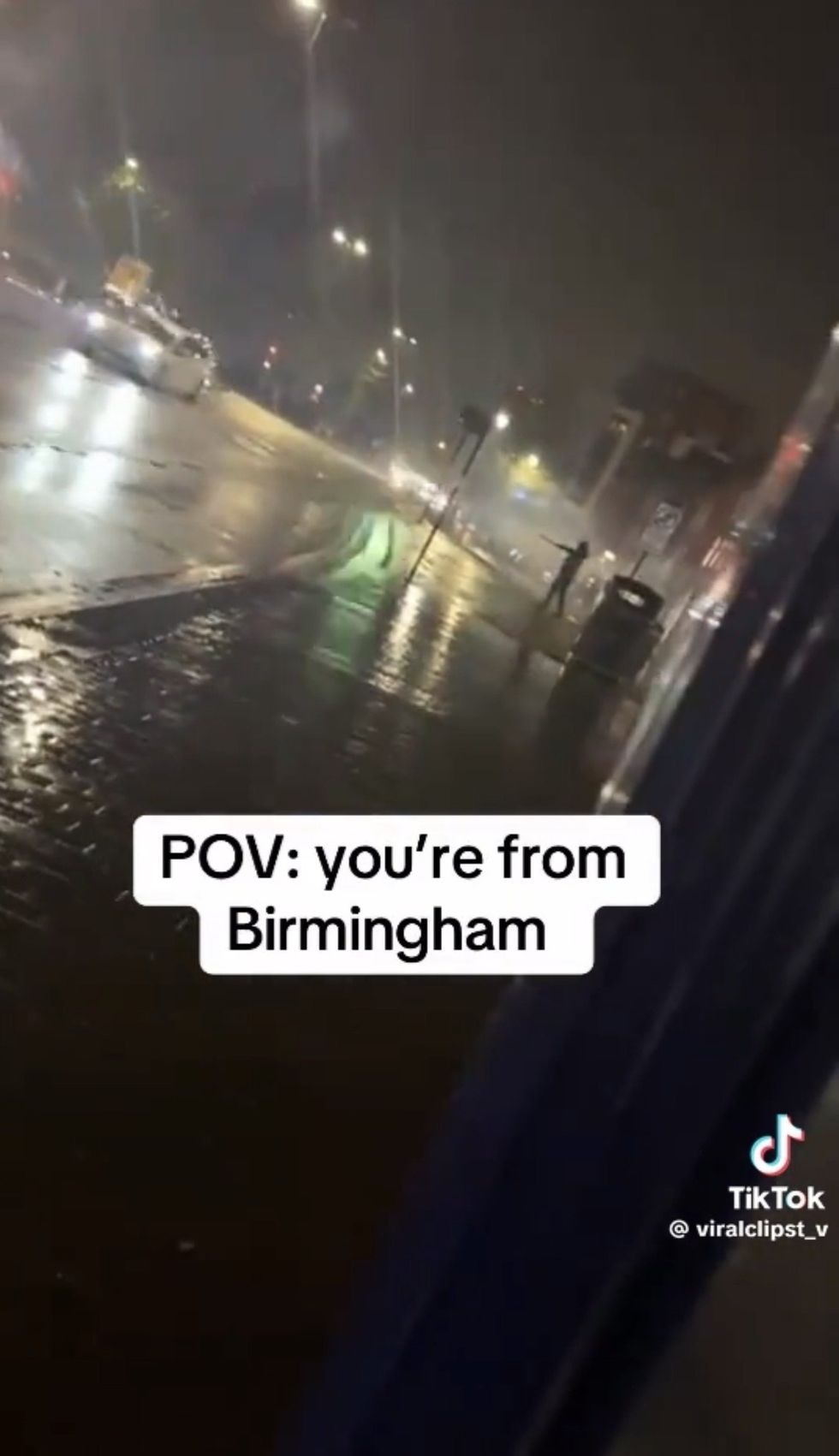 A person allegedly shooting the fireworks towards the bus