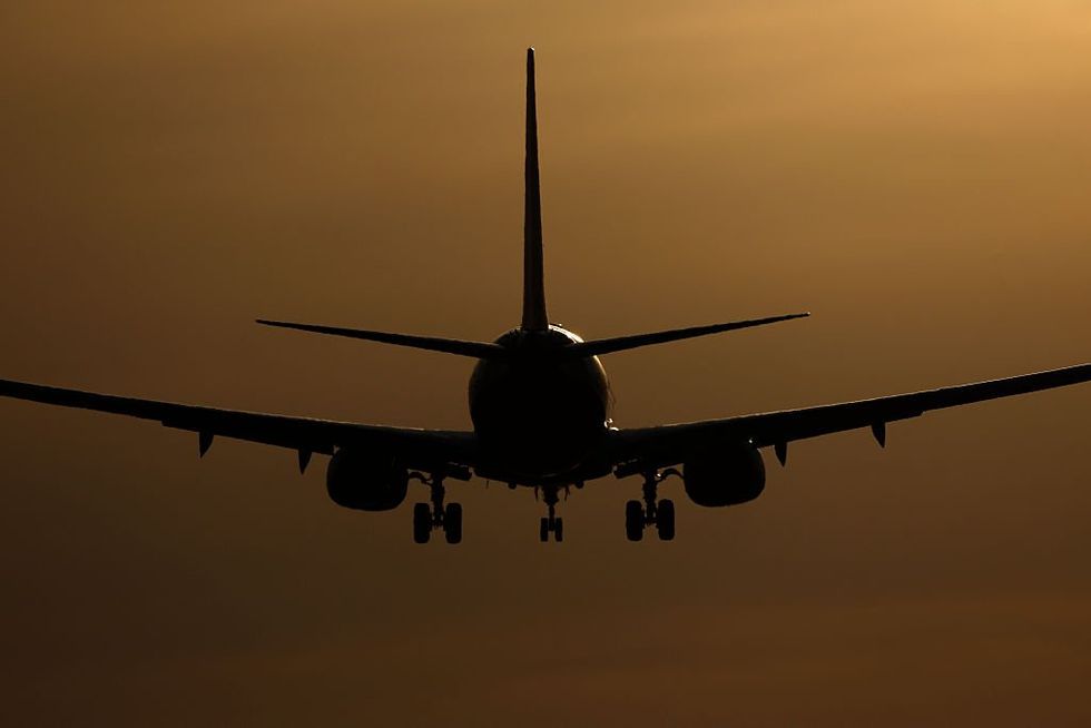 A plane flying