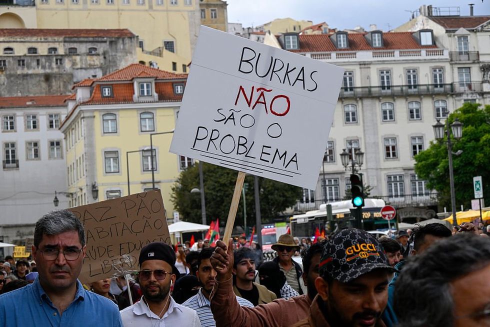 A protest against the Burka ban