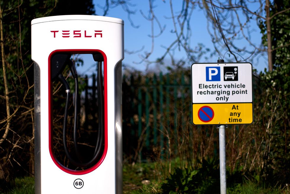 A public electric car charger