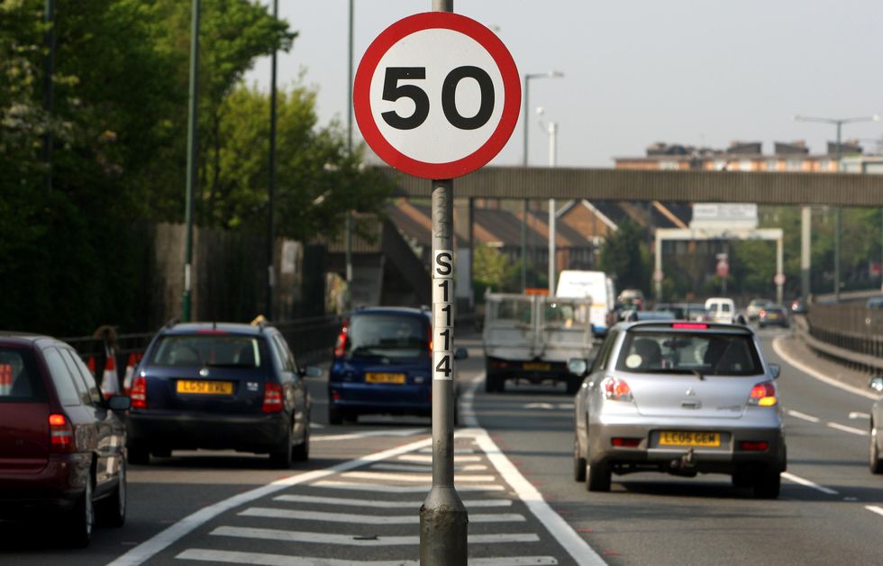 A real 50mph sign