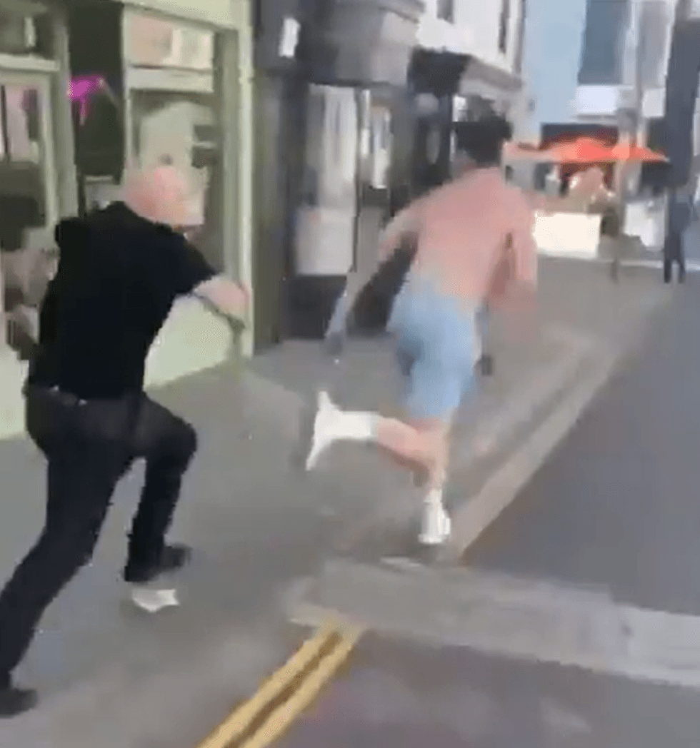 A screengrab from the incident in Broadstairs