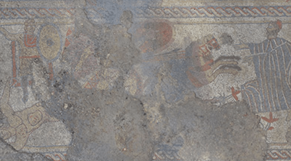 A section of the mosaic
