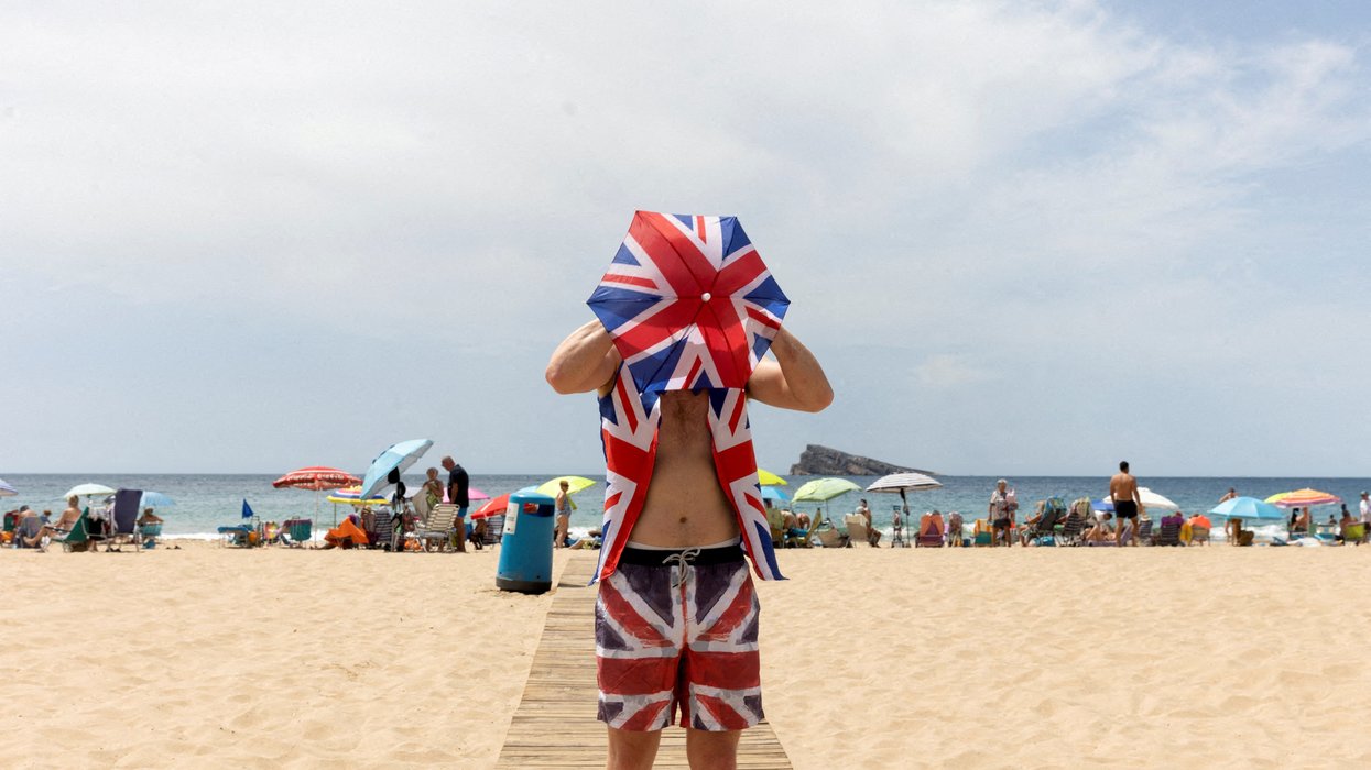 A stock image of a British holidaymaker in Spain