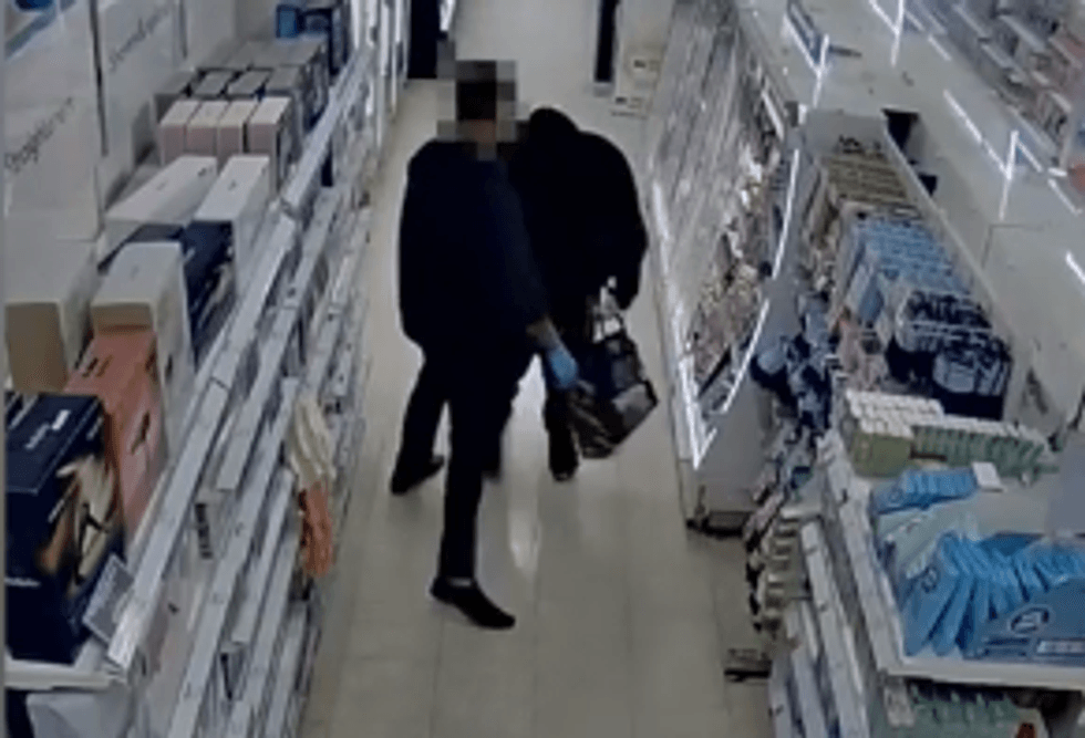 A store worker tried to stop Hutchinson one time