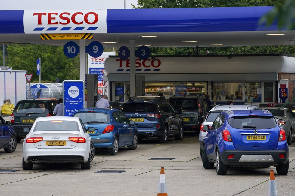 A Tesco petrol station.