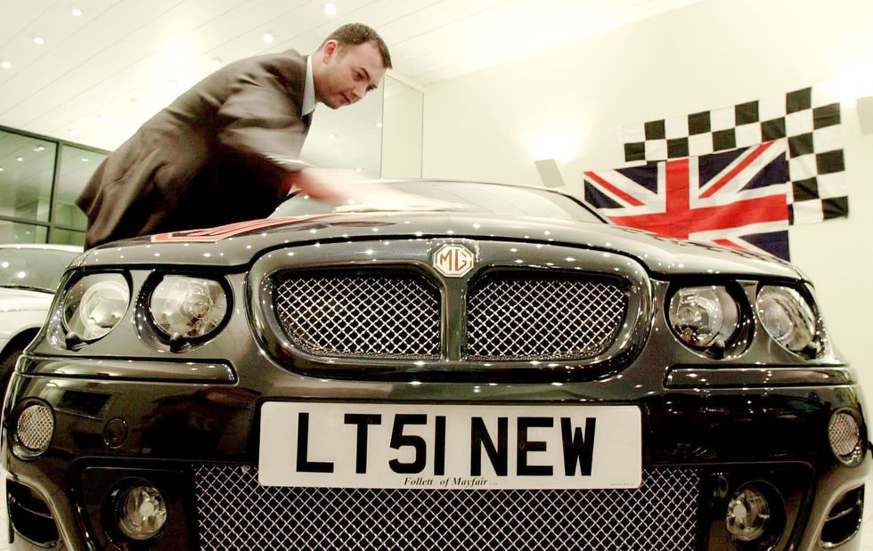 A UK number plate