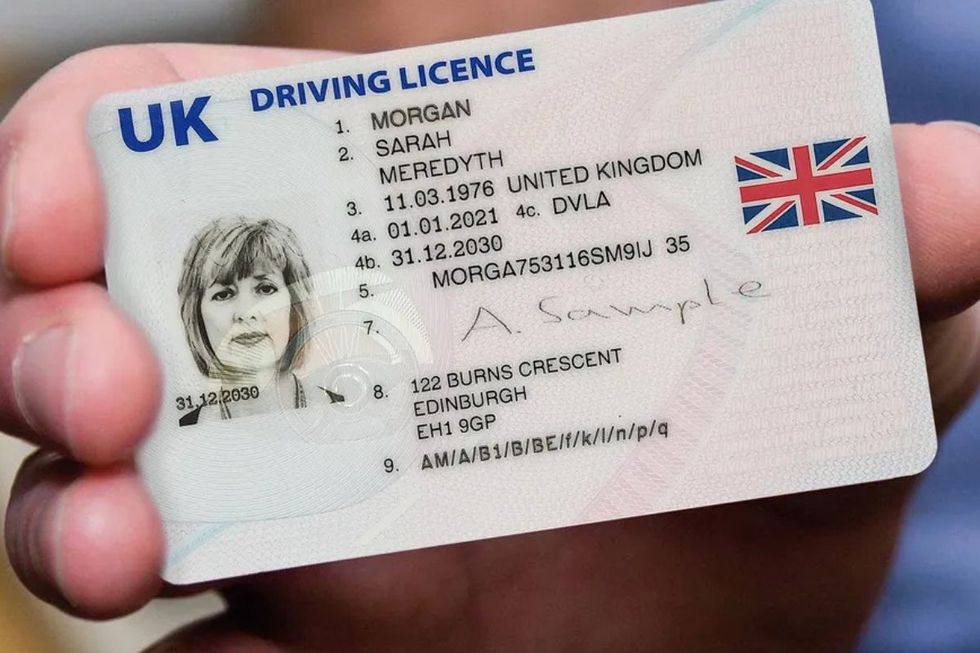 A UK photocard driving licence