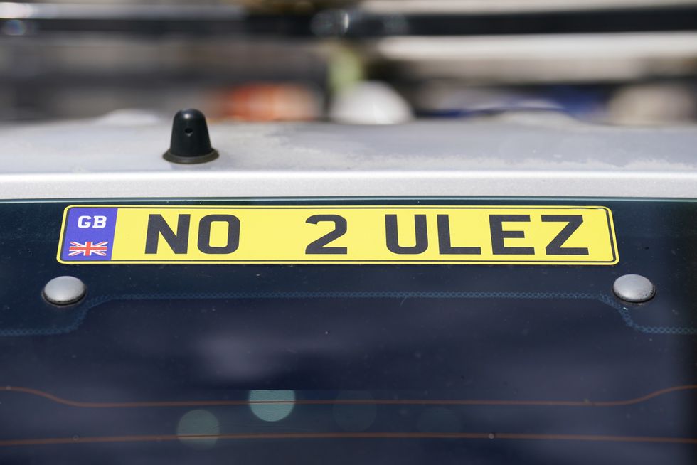 A Ulez protest sign