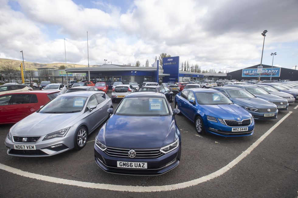 A used car dealership