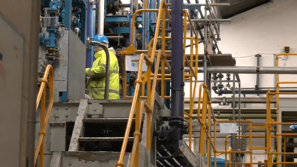 A worker in the chemicals plant