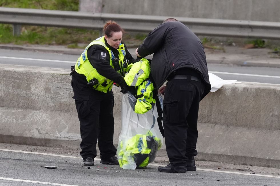 Aftermath of the crash on the A1