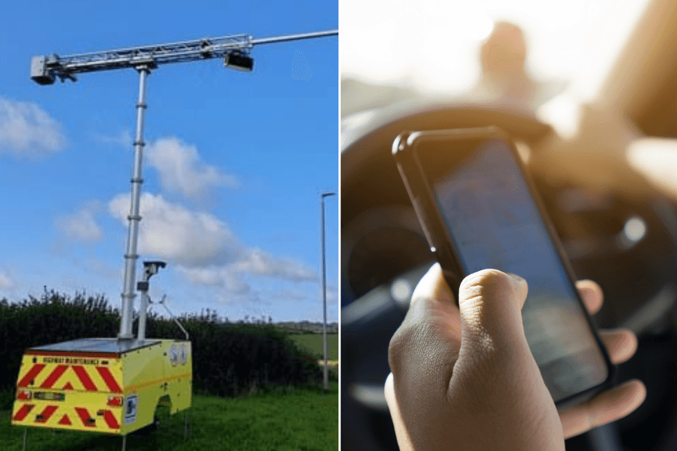 AI camera and person using phone