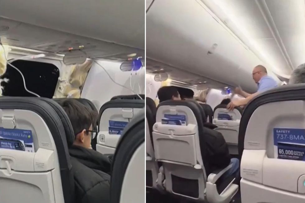 Alaska Airlines window blown out