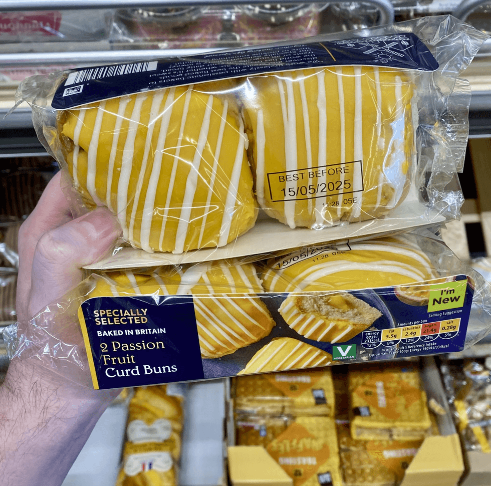 Aldi's Passion Fruit Curd Buns