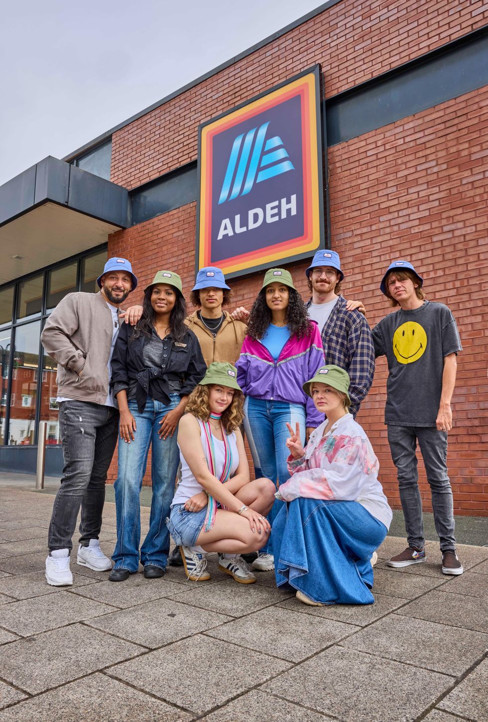 Aldi shoppers wearing Aldimania bucket hats
