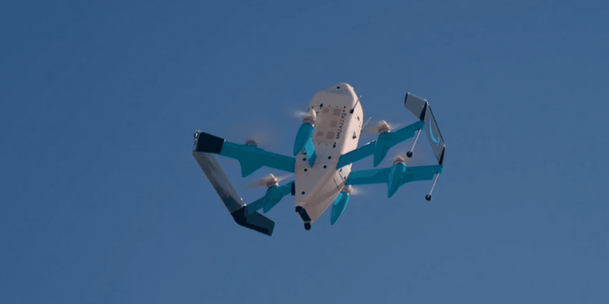 Amazon delivery drone smashes into unsuspecting local resident's garden