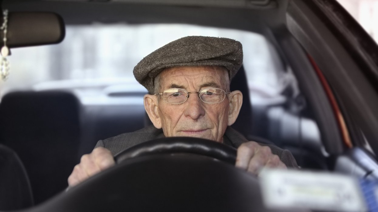 An elderly driver