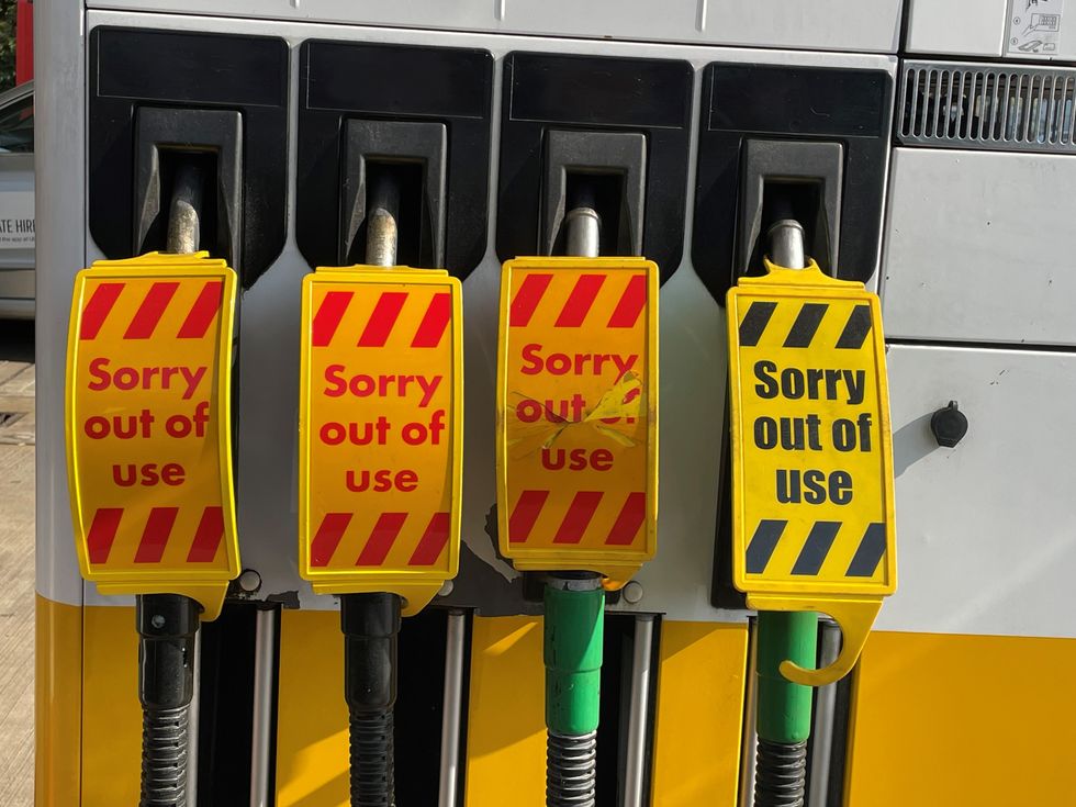 An empty fuel pump