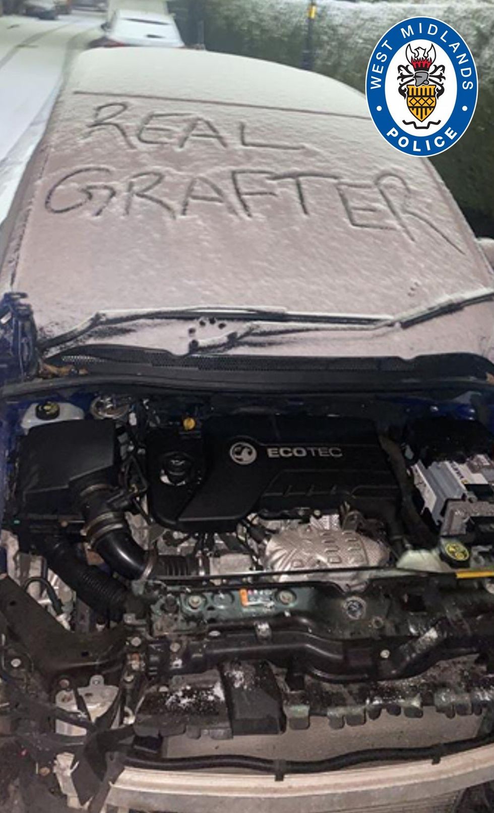 An example of a car stripped by the duo