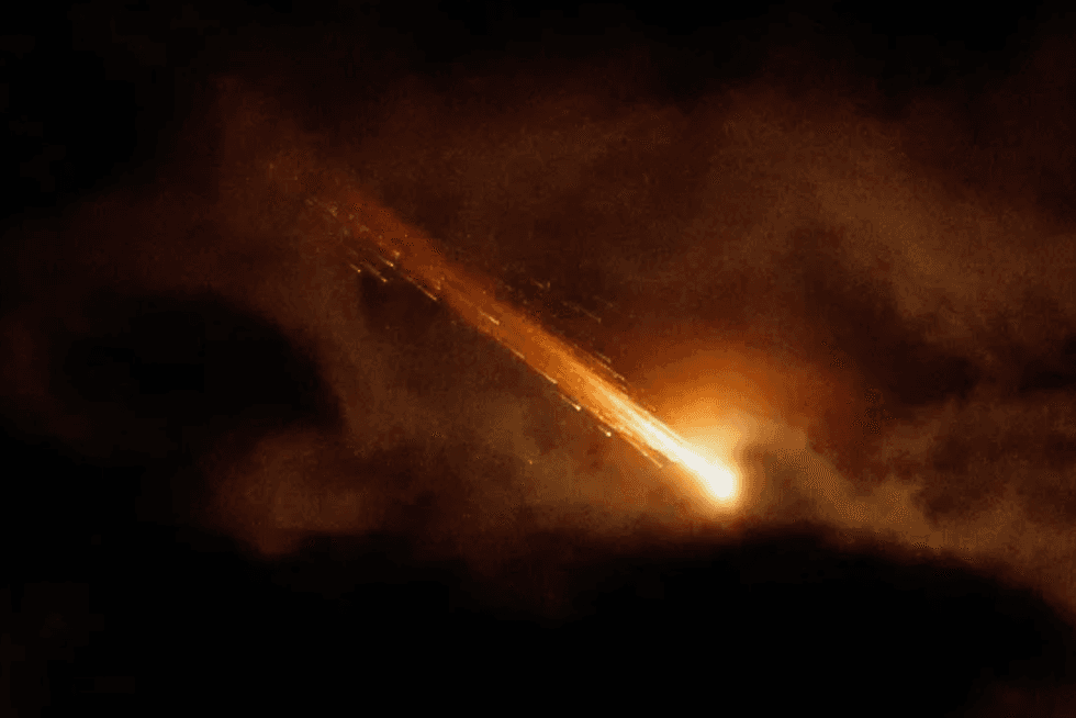 An interception attempt as seen from Ashkelon, Israel, March 28, 2026.