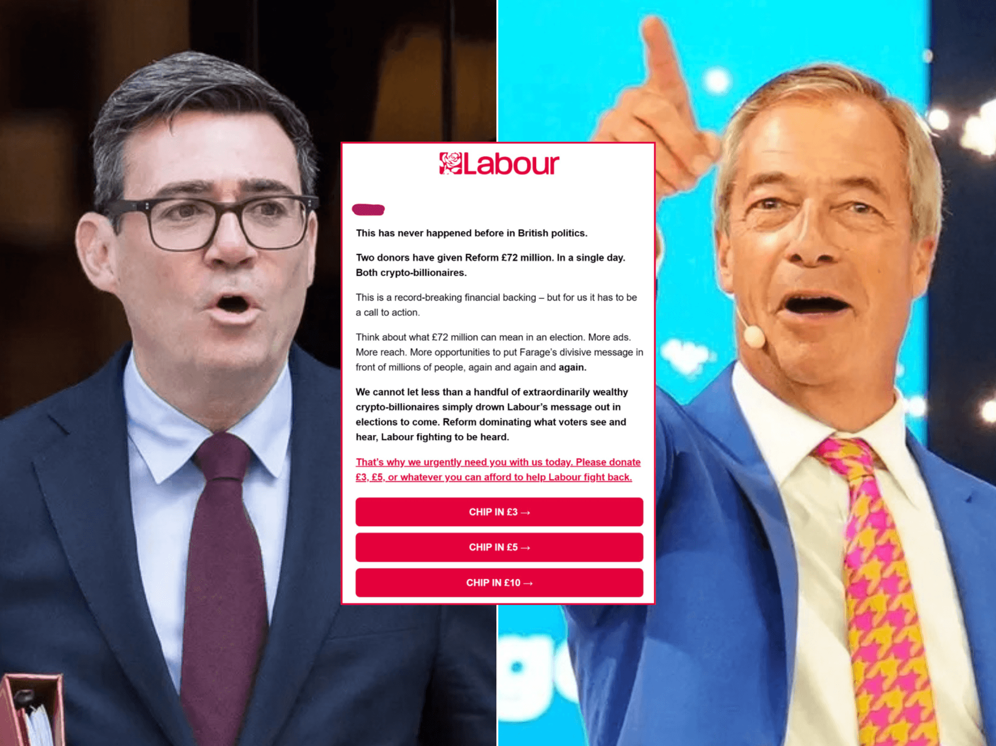 Andy Burnham and Nigel Farage