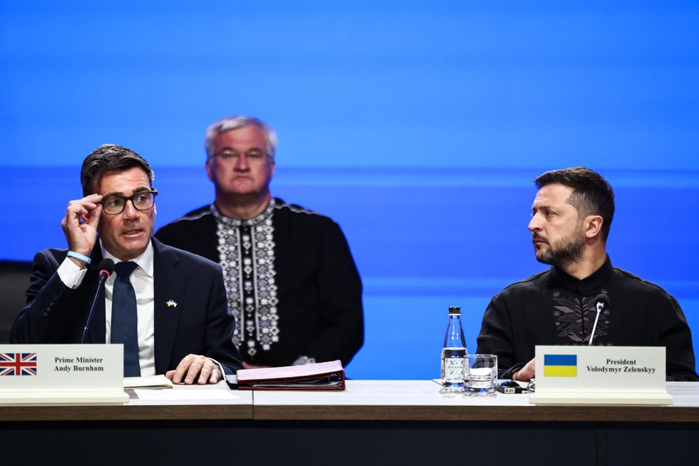Andy Burnham and Volodymyr Zelensky