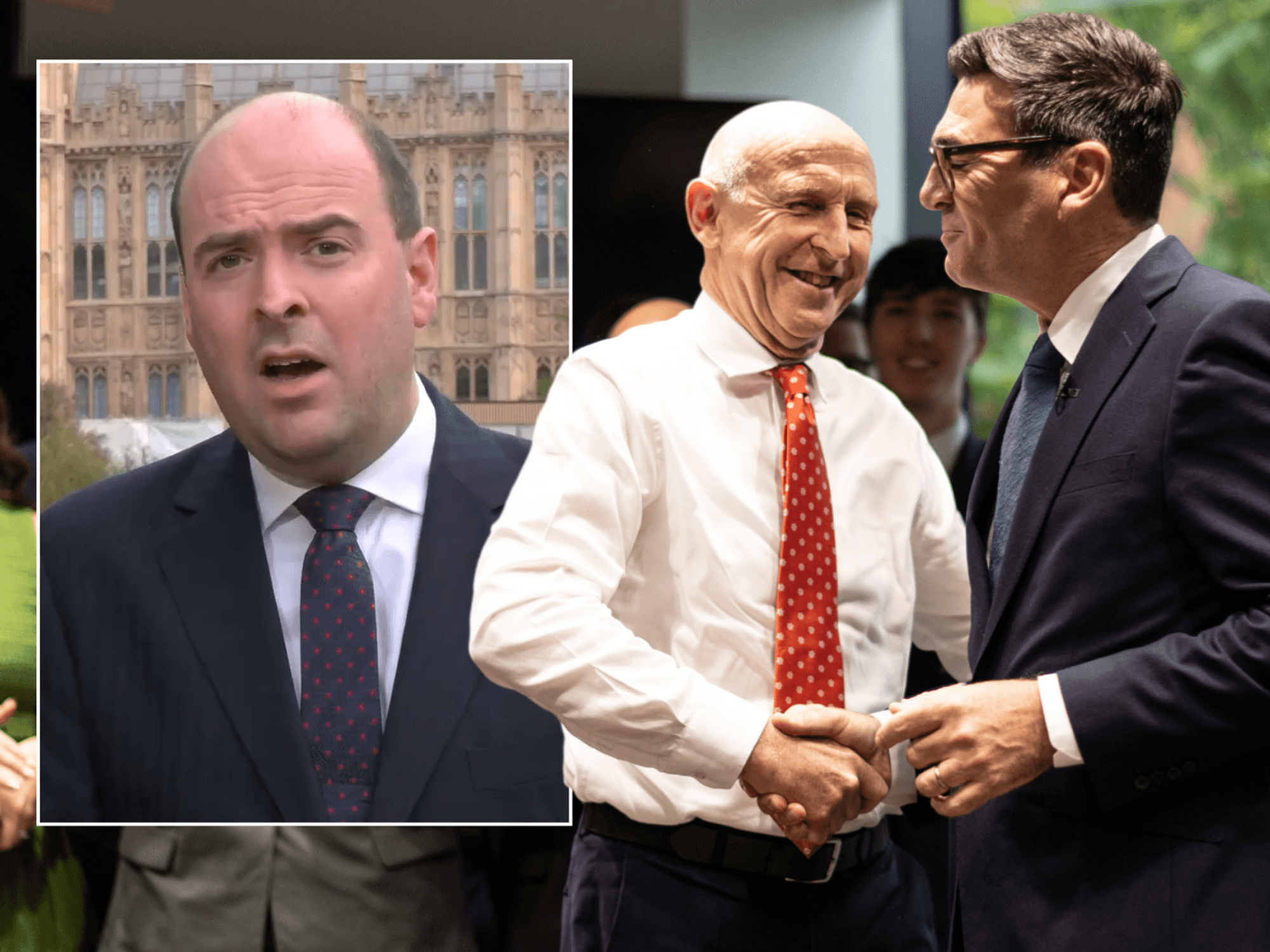 Andy Burnham, John Healey, insert: Richard Holden