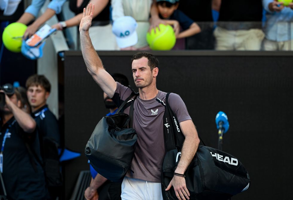Andy Murray looked emotional as he left the Australian Open