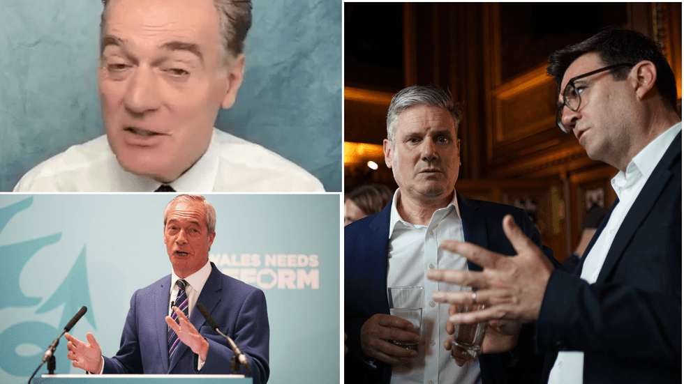 Andy Preston, Nigel Farage, Keir Starmer and Andy Burnham