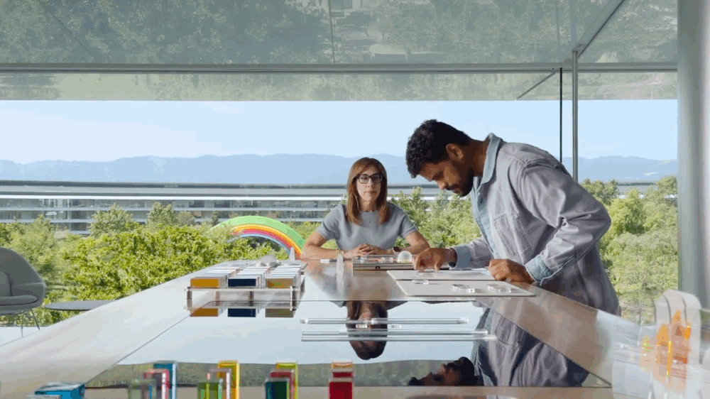 animated GIF showing the design process of liquid glass software redesign