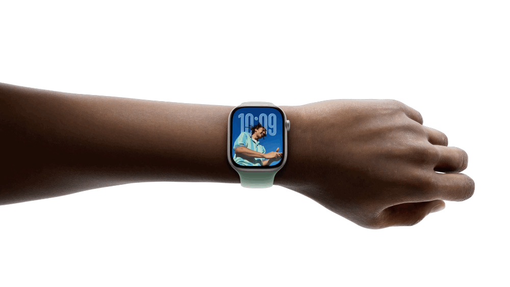 animated GIF showing the new gesture to dismiss notifications on your Apple Watch
