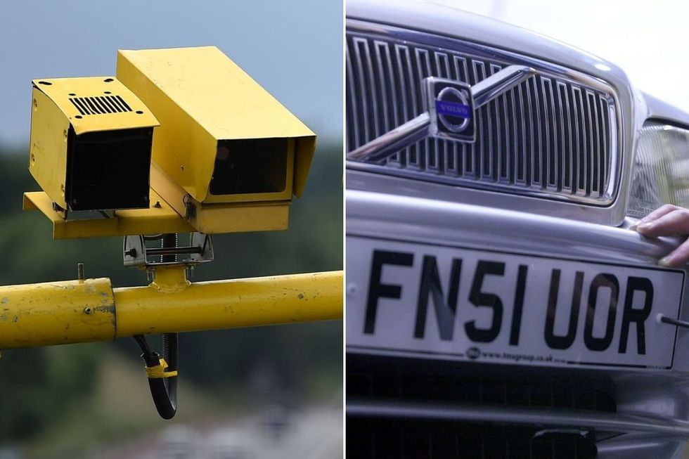 ANPR camera and a number plate