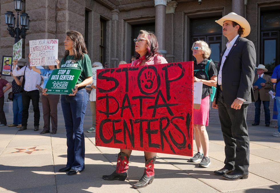 Anti-data center protest in Texas